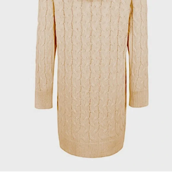 NWT Women’s Cardigan Sweater, Open Front, Beige, - Picture 4 of 15